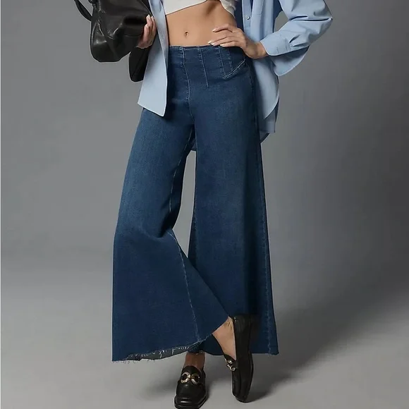 Pilcro NWT A-Line Trapeze High-Rise Wide-Leg Jeans Size 28 Anthropolgie - Picture 2 of 16